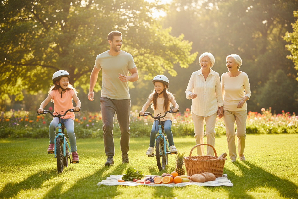 صورة تعبر عن العائلة والصحة